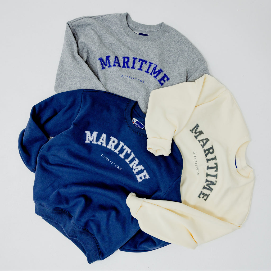 Varsity Distressed Crewneck