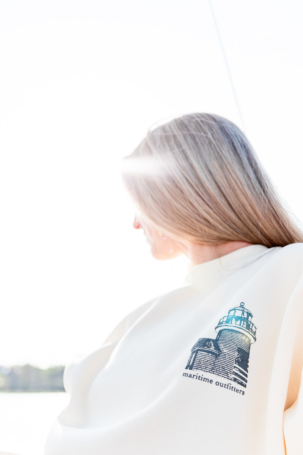 Lighthouse Distressed Crewneck