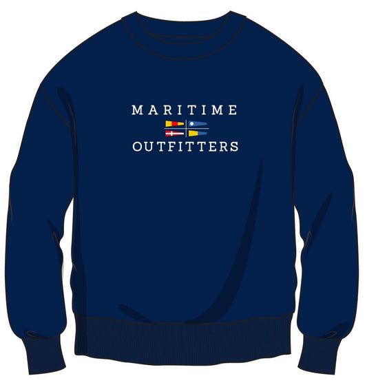 Maritime ICS Flags Crewneck - Navy