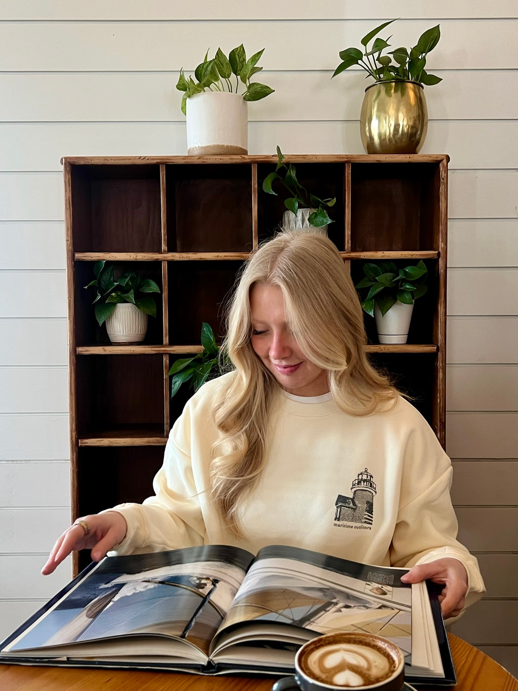 Lighthouse Distressed Crewneck