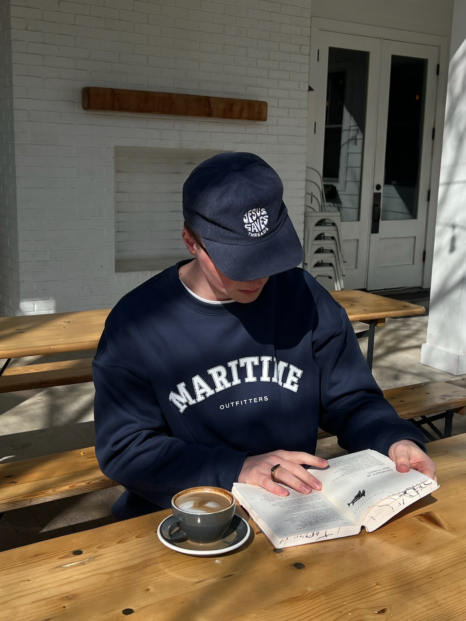 Varsity Distressed Crewneck
