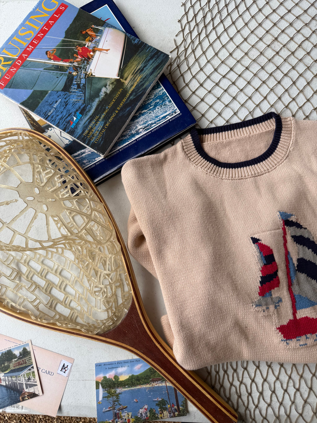 Cotton Knit Sweater Cream