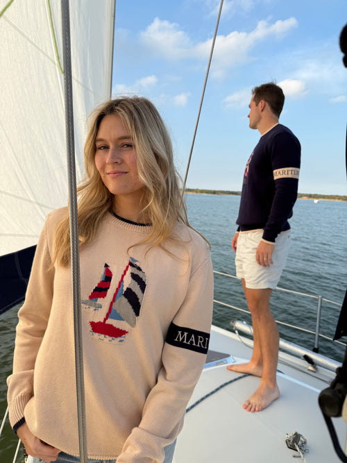 Cotton Knit Sweater Cream